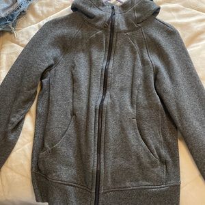 Lululemon Scuba Full-Zip Hoodie Size 8. Heathered Speckled Black